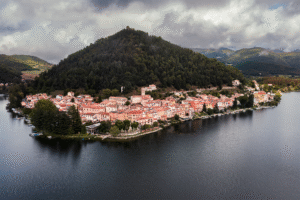 Lago di Piediluco - fotografia con drone in autunno fotografo Daniele Scalera Siena