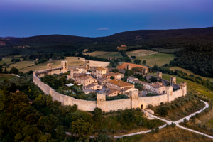 Castello di Monteriggioni - fotografia con drone Daniele Scalera Siena